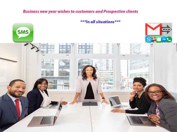 Business new year wishes to customers and Prospective clients
