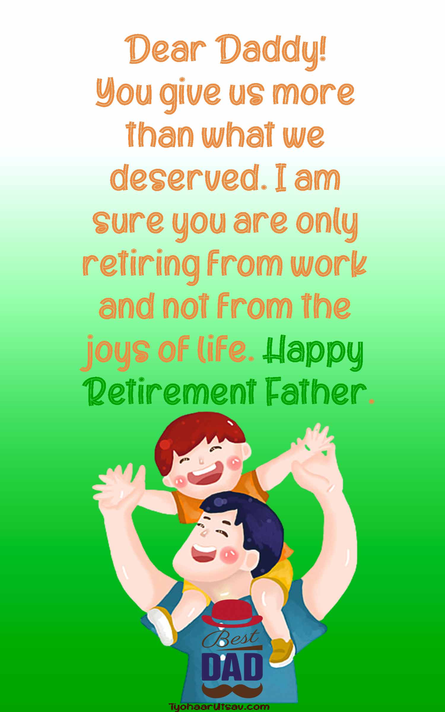 Heartfelt Retirement wishes for Father | Messages and Retirement ...