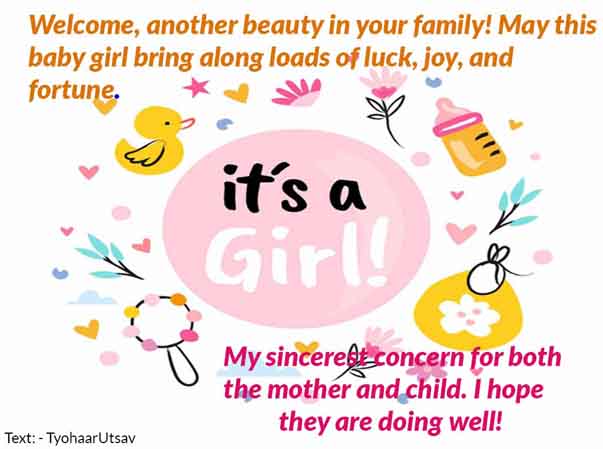 Image of Babygirl happy Message to your friends and colleagues