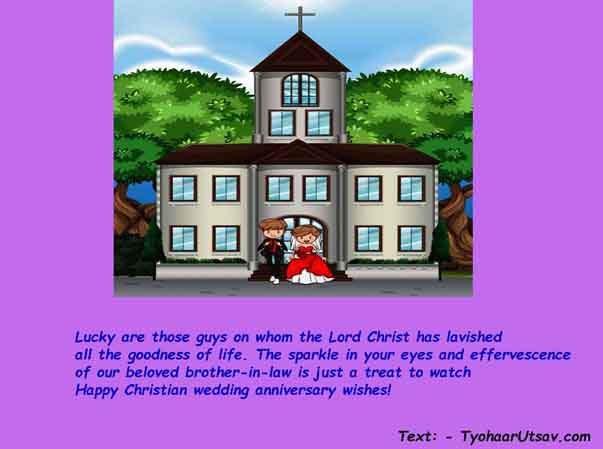 Religious Christian Wedding Anniversary wishes for dear Sister