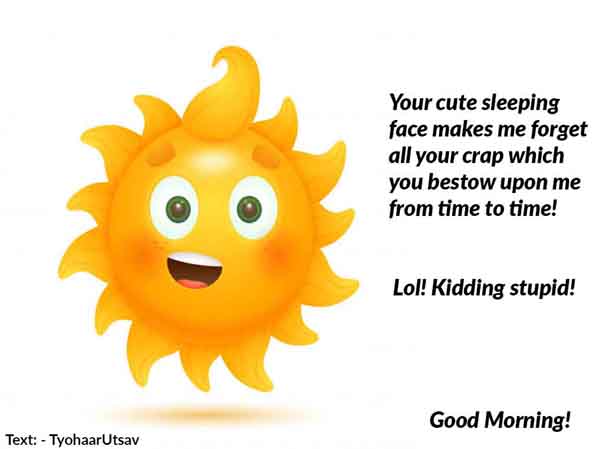 Funny Wish of Good morning From Girlfriend