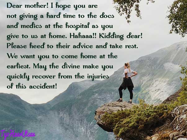 Image  of funny healing messages for your sick mother