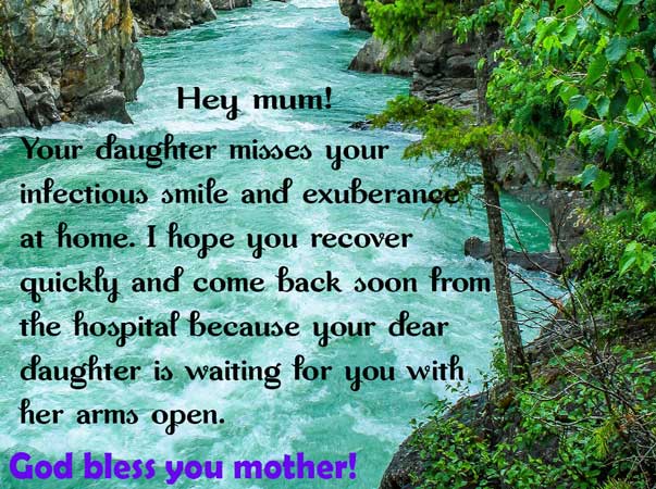 Image of mumma please recover soon Wishes from daughter